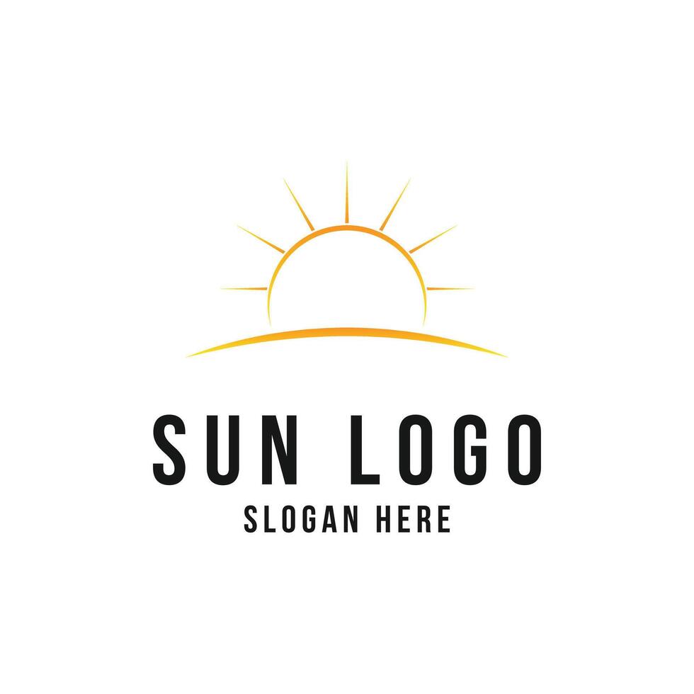 Sonne Logo Design Konzept Idee vektor