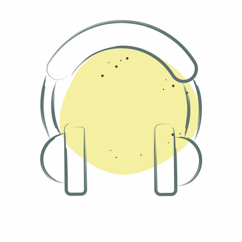 Symbol Musik. verbunden zu Podcast Symbol. Farbe Stelle Stil. einfach Design editierbar. einfach Illustration vektor