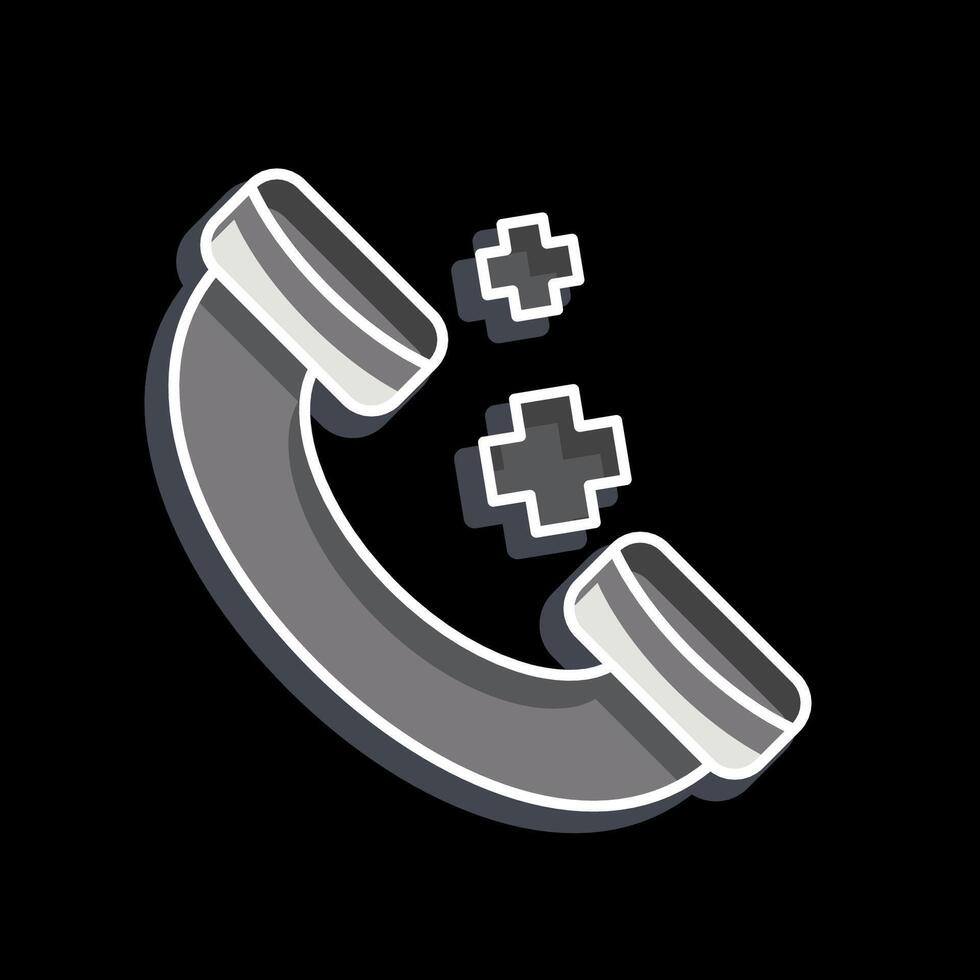 Symbol Telefon Forderung. verbunden zu Ring Symbol. glänzend Stil. einfach Design editierbar. einfach Illustration vektor