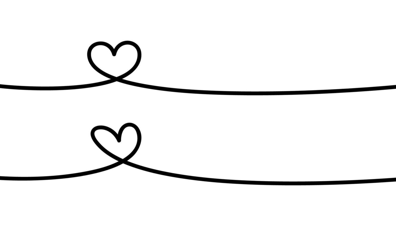 hjärta form. kontinuerlig linjär konst klotter teckning vektor illustration. kärlek ett linje symbol.