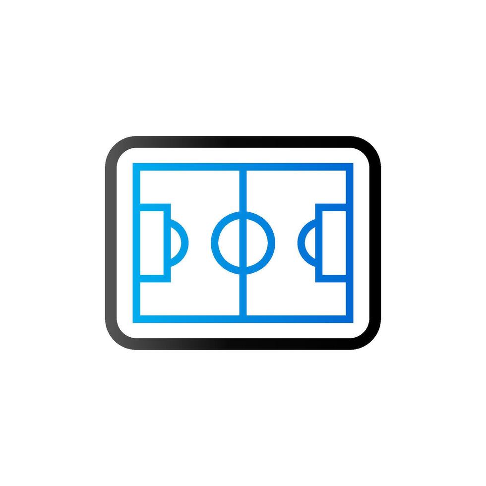 fotboll fält ikon i duo tona Färg. sport konkurrens team vektor