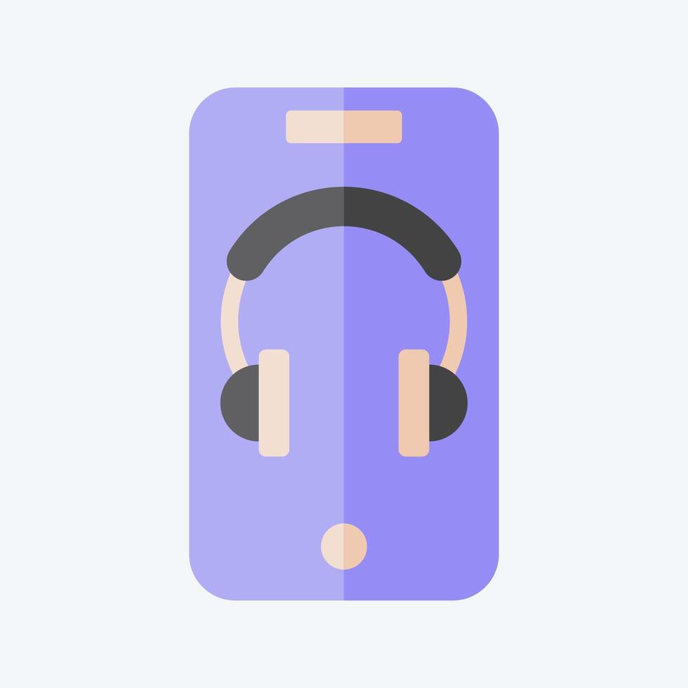 ikon app. relaterad till podcast symbol. platt stil. enkel design redigerbar. enkel illustration vektor