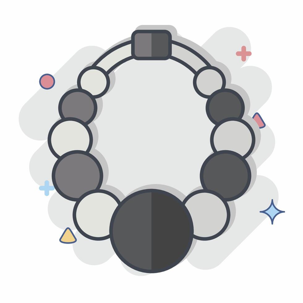 ikon halsband 2. relaterad till ringa symbol. komisk stil. enkel design redigerbar. enkel illustration vektor