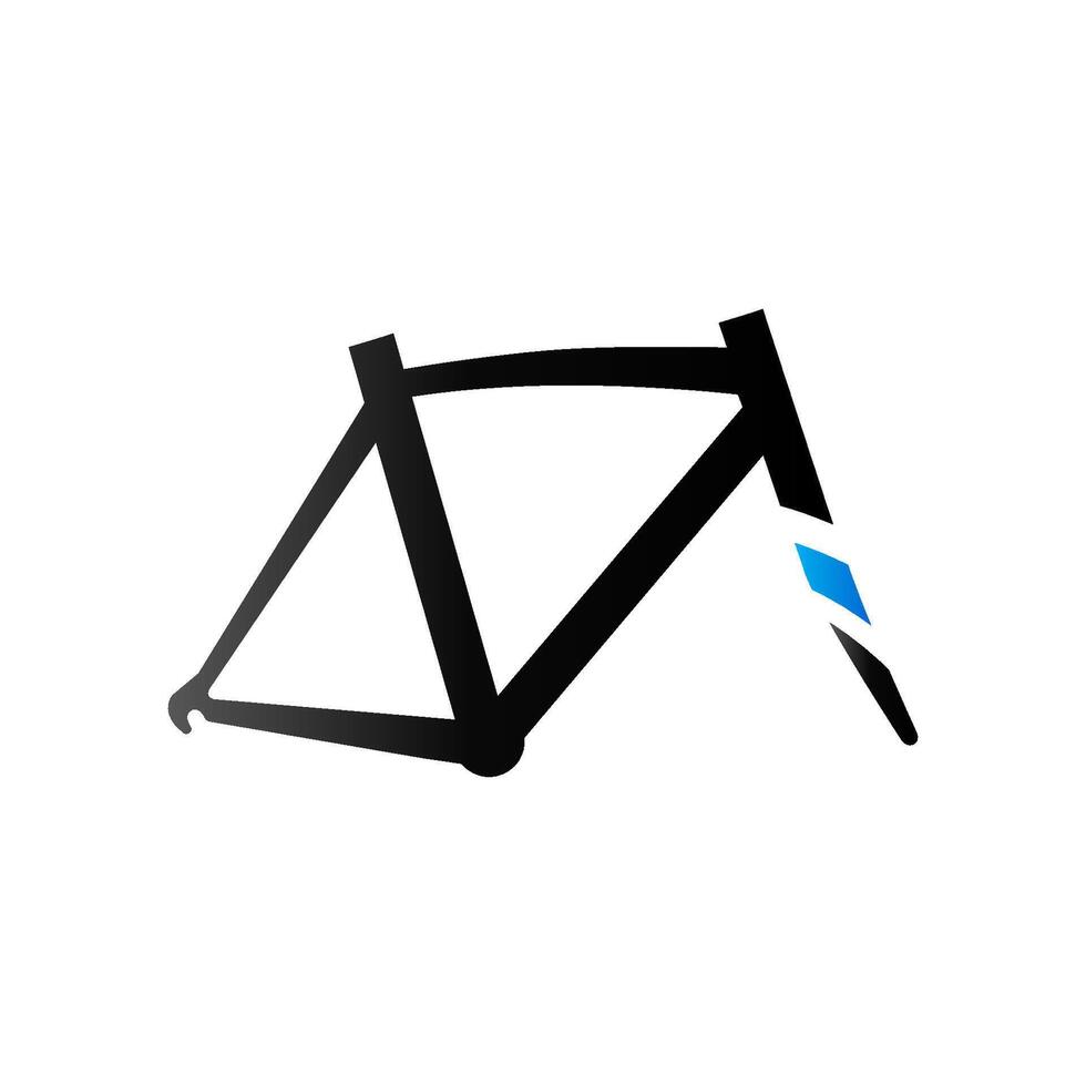 Fahrrad Rahmen Symbol im Duo Ton Farbe. Sport Radfahren Teile vektor