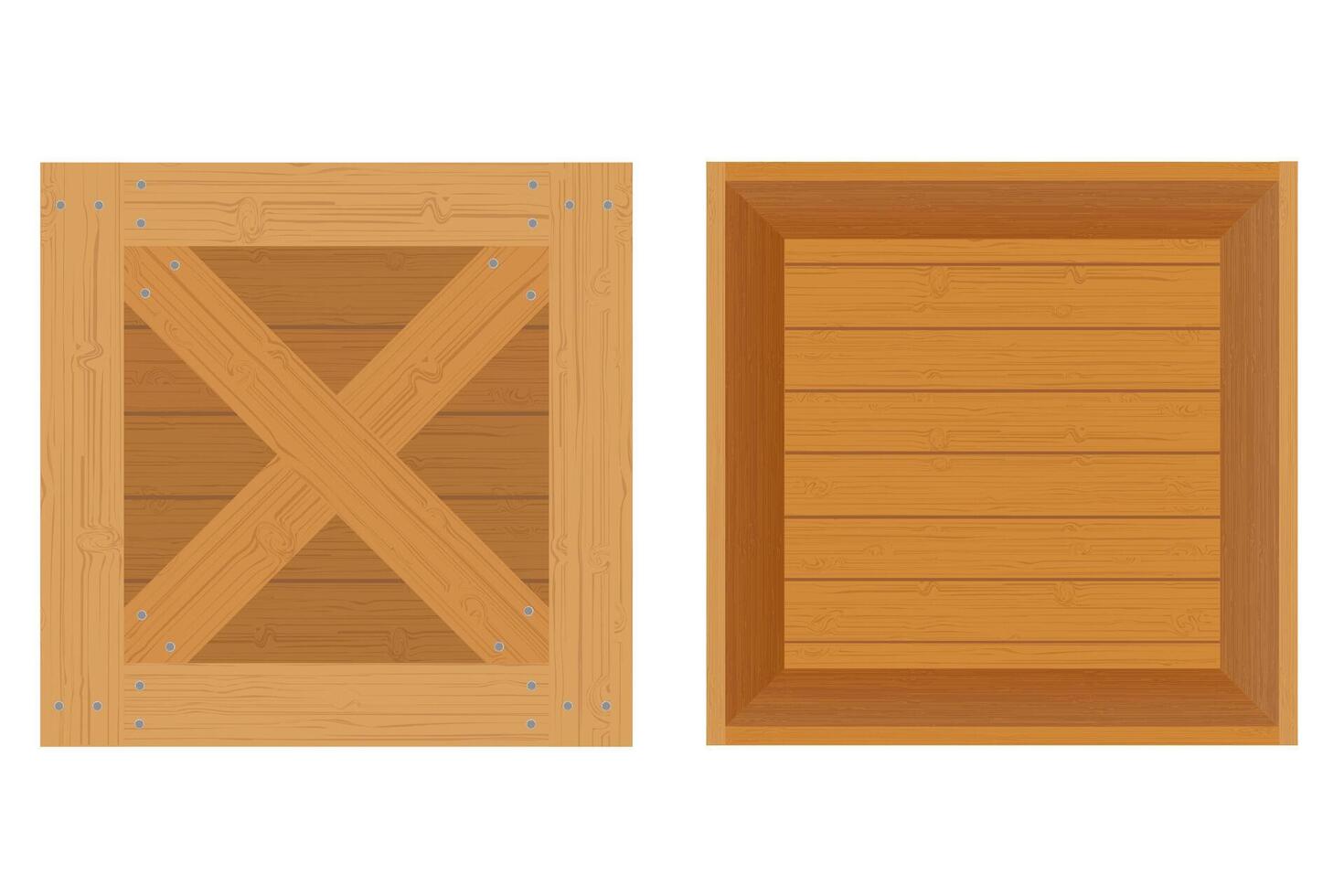 trä- låda för de leverans och transport av varor tillverkad av trä vektor illustration isolerat på vit bakgrund