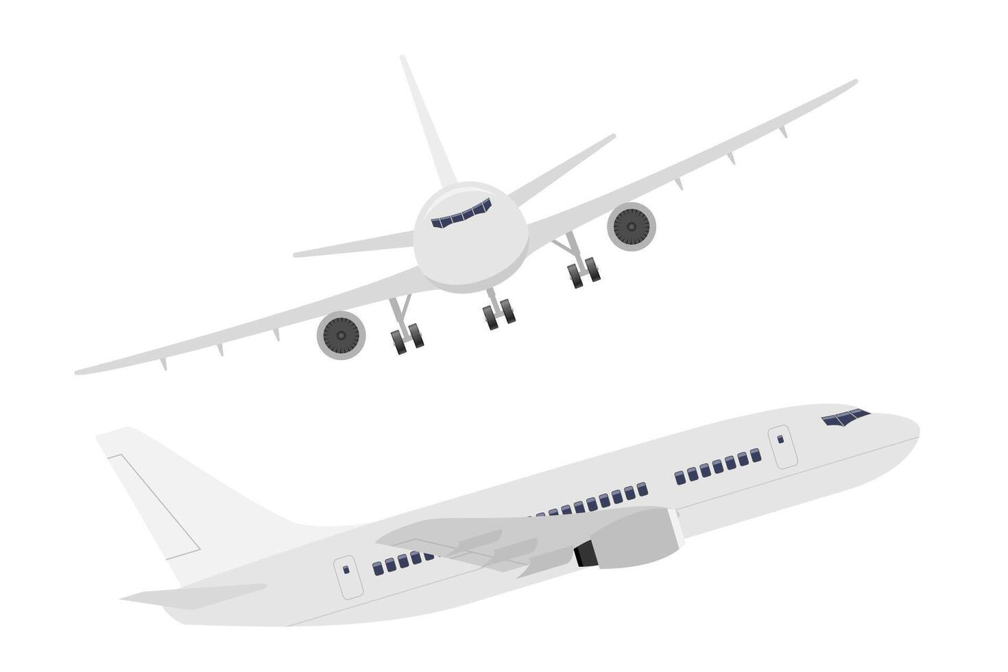 Passagierflugzeug-Lagervektorillustration lokalisiert auf weißem Hintergrund vektor