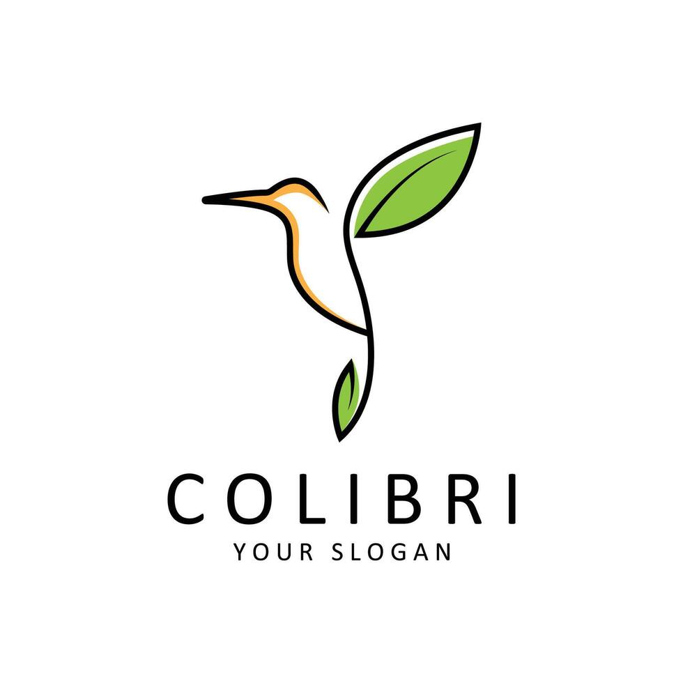 schön einfach Vogel Kolibri Logo Design Vektor