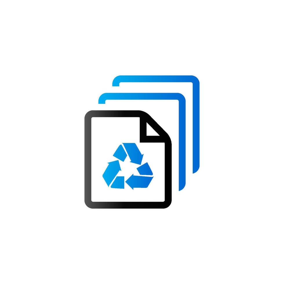 recyceln Symbol Symbol im Duo Ton Farbe. Umgebung recycelbar Papier vektor