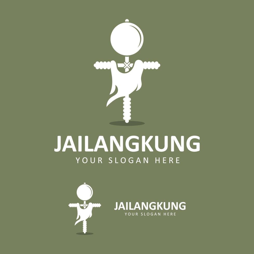 jailangkung Logo Vektor Symbol Illustration Design. ein gespenstisch Berufung Puppe. spirituell Marionette Spiel. indonesisch traditionell Geister Marionette Spiel.