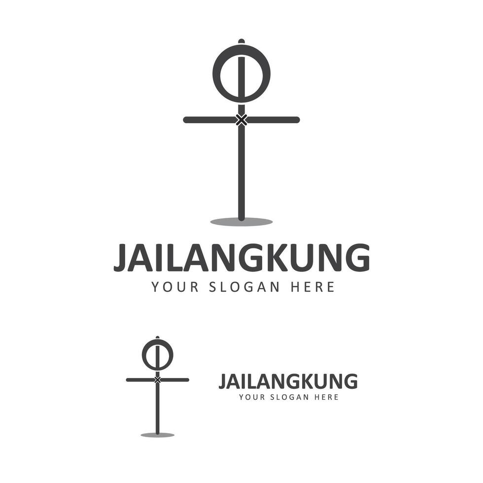 jailangkung logotyp vektor ikon illustration design. en spöklik kallelse docka. andlig marionett spel. indonesiska traditionell spöken marionett spel.