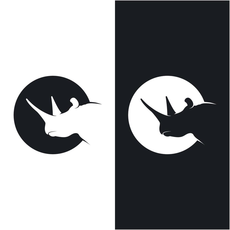 Nashorn Logo. Nashorn Symbol. gefährdet Tier Symbol. afrikanisch Tierwelt Marke Emblem. Vektor Illustration. diese Logo geeignet zum industriell, Gebäude, Sicherheit und Konstruktion Firmen.