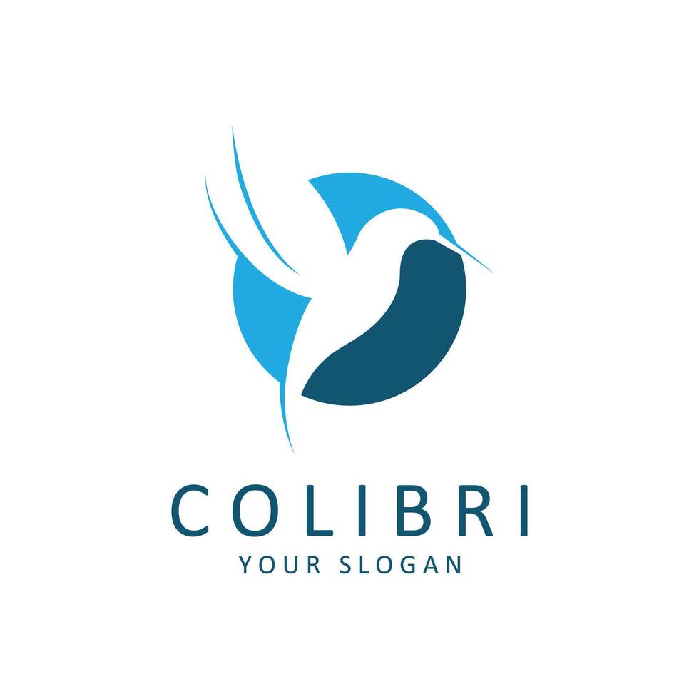 schön einfach Vogel Kolibri Logo Design Vektor