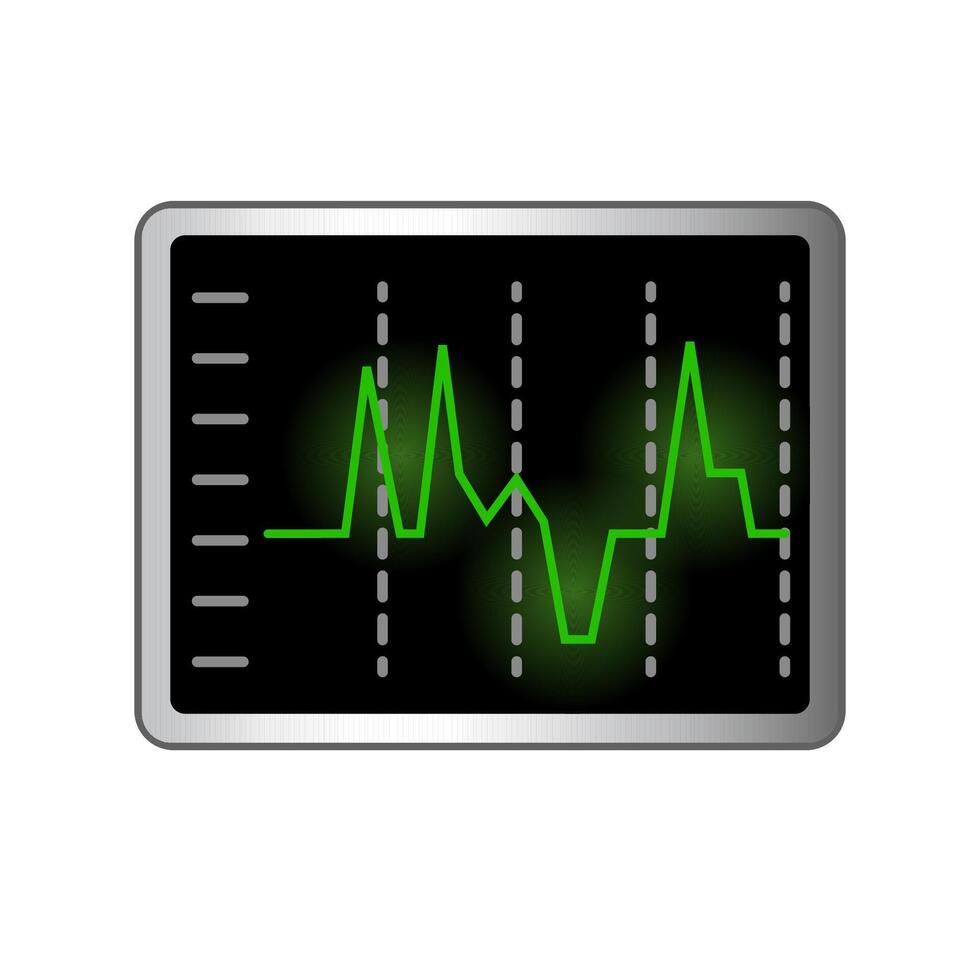 Herz Bewertung Monitor Symbol im Farbe. medizinisch Gesundheit Pflege Digital vektor