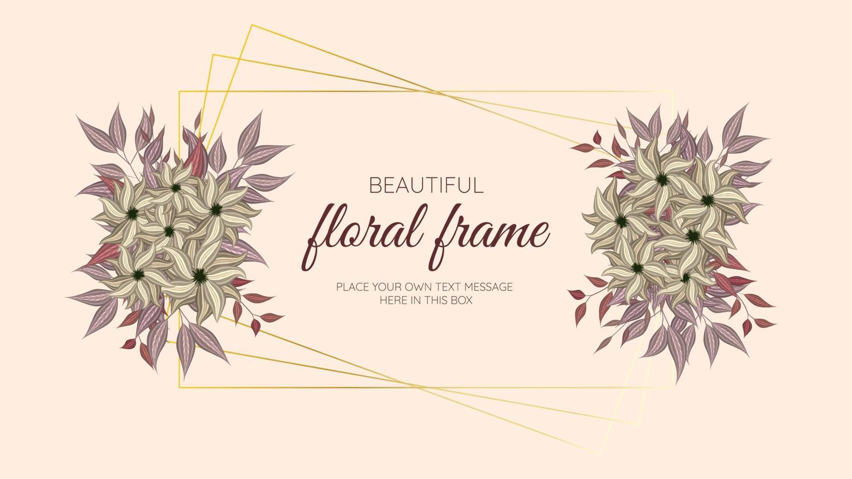 florales Ornament Design - Einladung oder Grußkarte für Hochzeitsdeko vektor