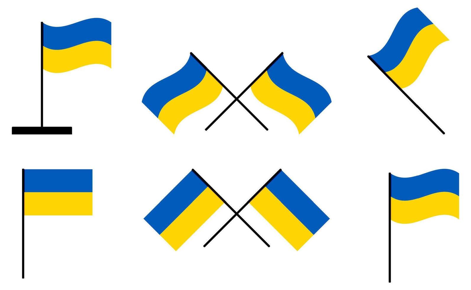 Sammlung Flaggen von Ukraine, Regierung Symbol Symbole. Vektor Regierung Land Flaggen Sammlung, Patriotismus Symbole ukrainisch Illustration