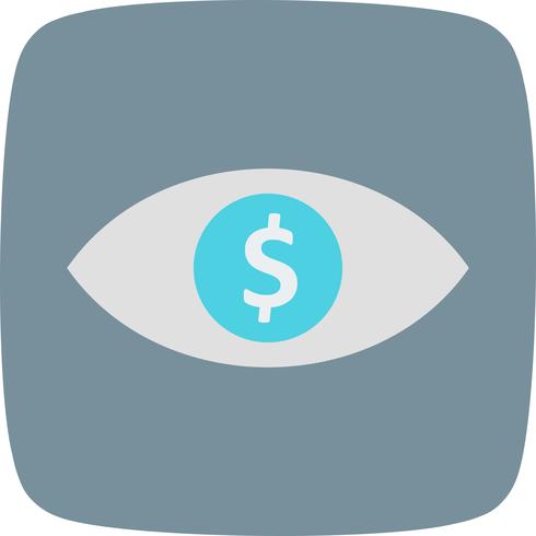 Augen-Dollar-Vektor-Symbol vektor