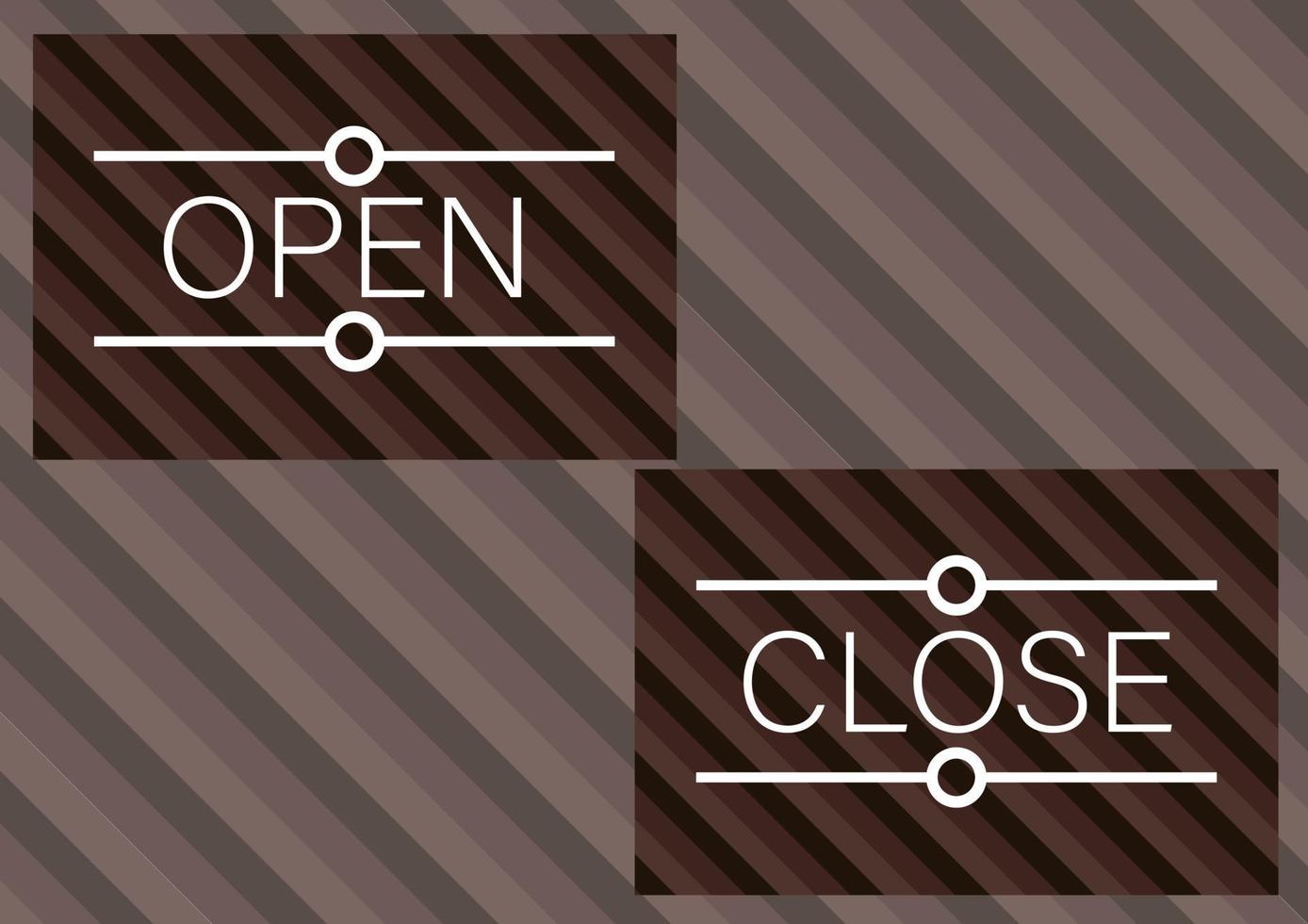 öppna och stäng butiksskyltar som visar öppna och stäng vektor