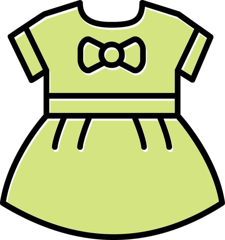 Baby Mädchen Kleid vecto Symbol vektor