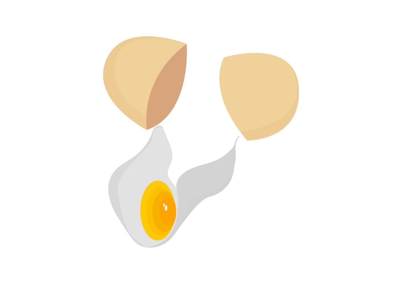 illustration av ett ägg som är delat på mitten vektor