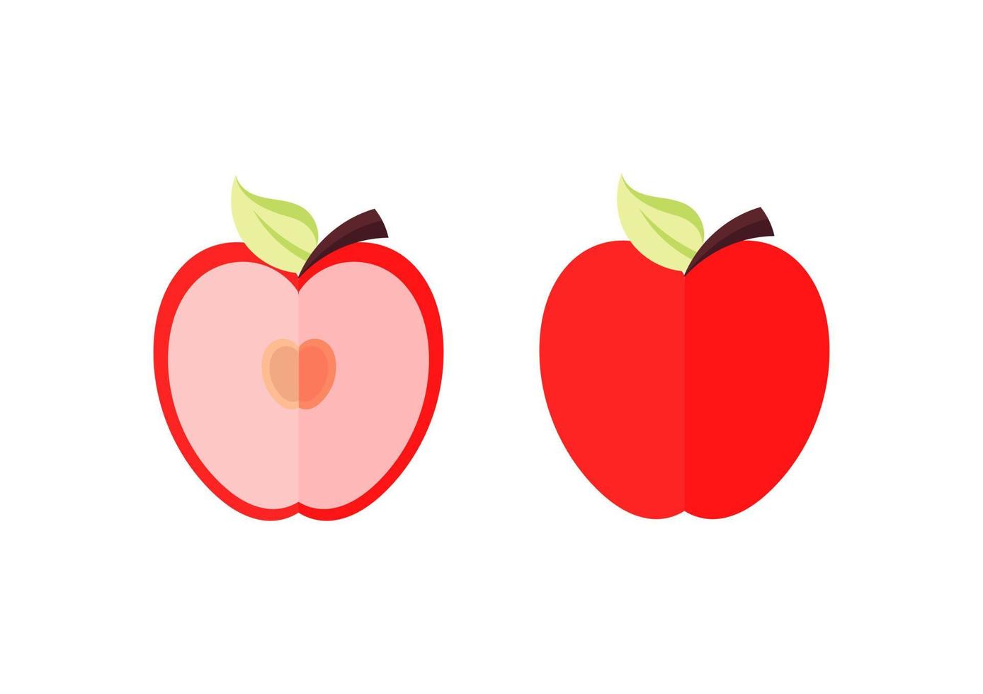 apple frukt platt illustration vektor