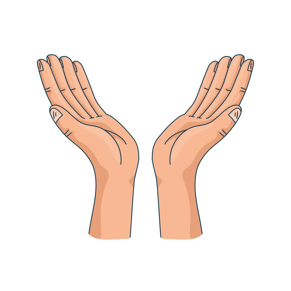 Hände empfangen Symbol vektor