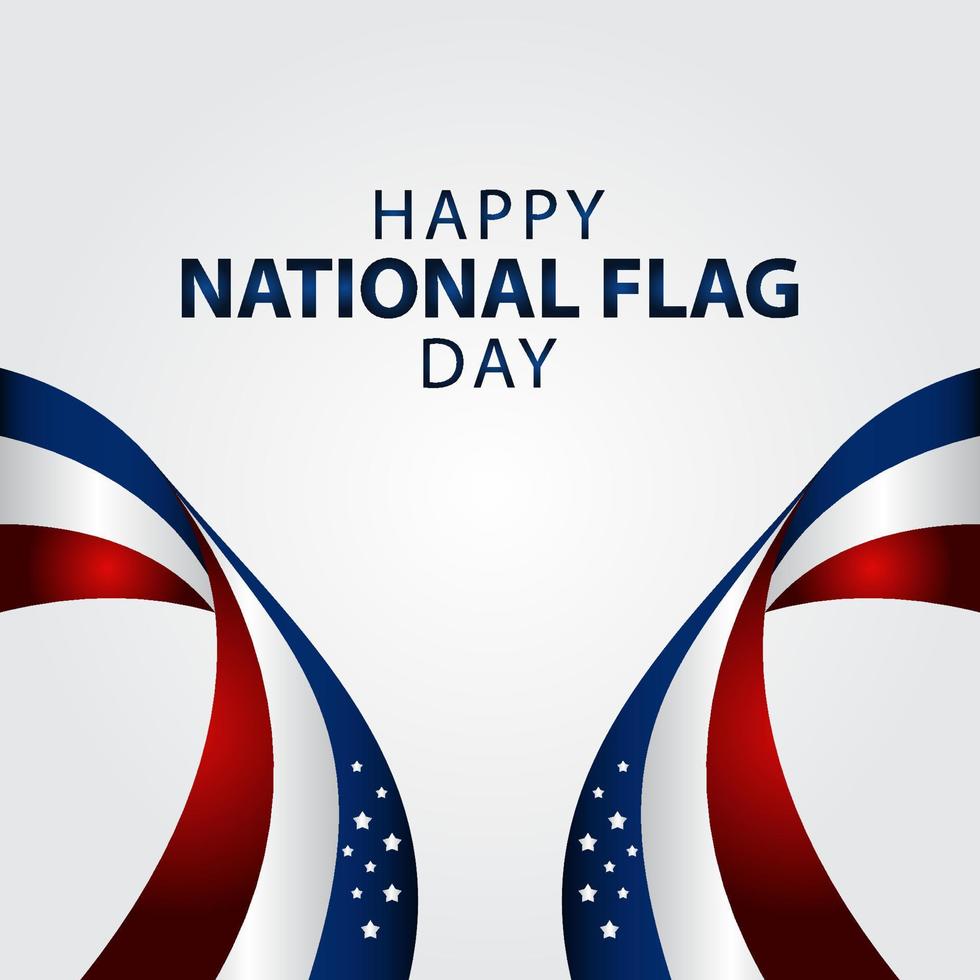 glad nationella flaggan dag vektor illustration. nationella flaggans dag