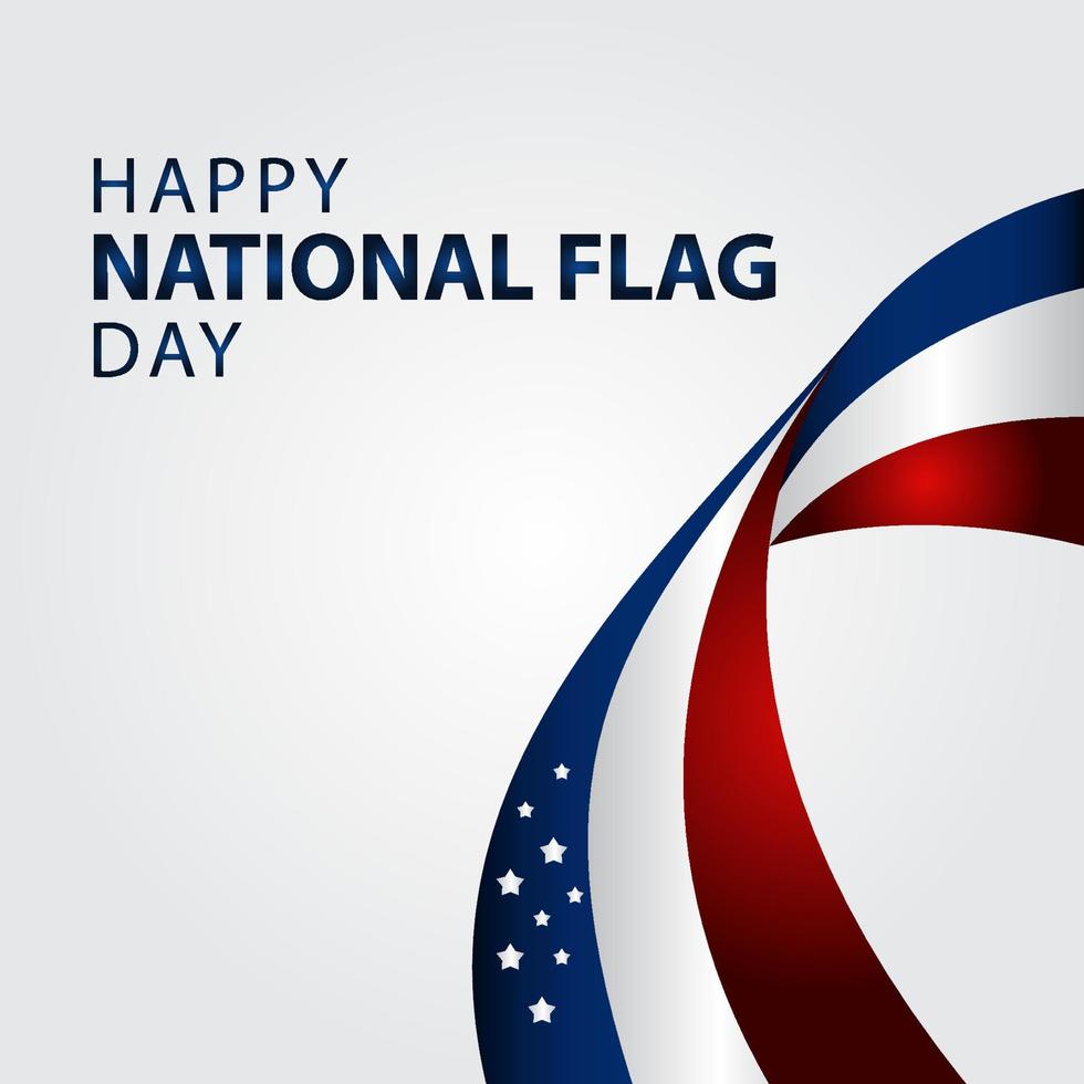 Happy National Flag Day Vector Illustration. Tag der Nationalflagge