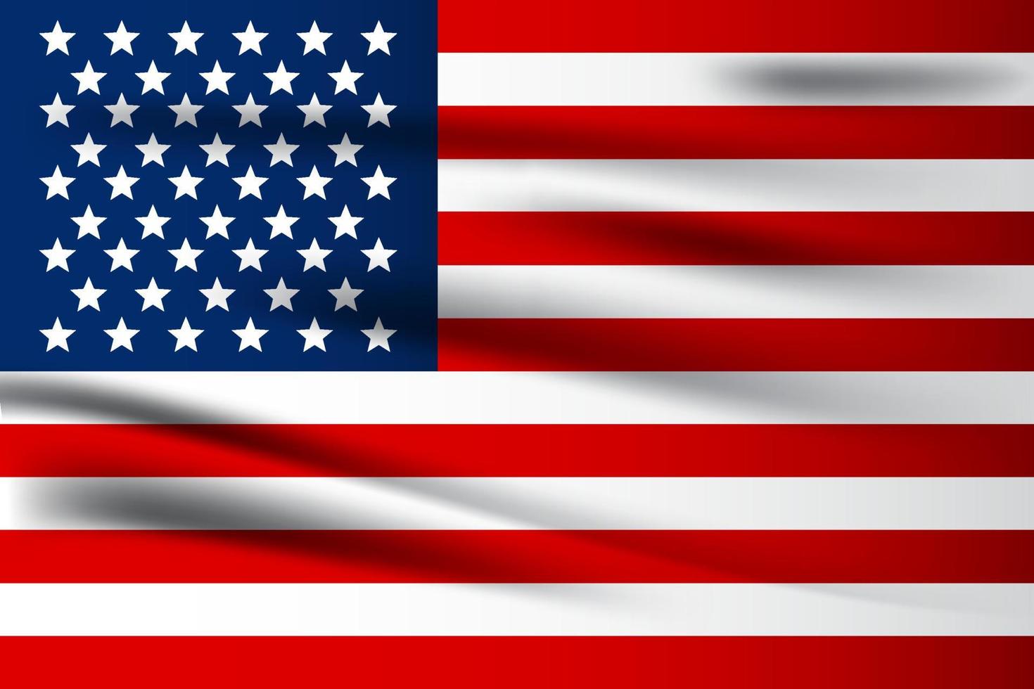 Amerika-Flagge-Vektor-Illustration. zum Tag der Nationalflagge vektor