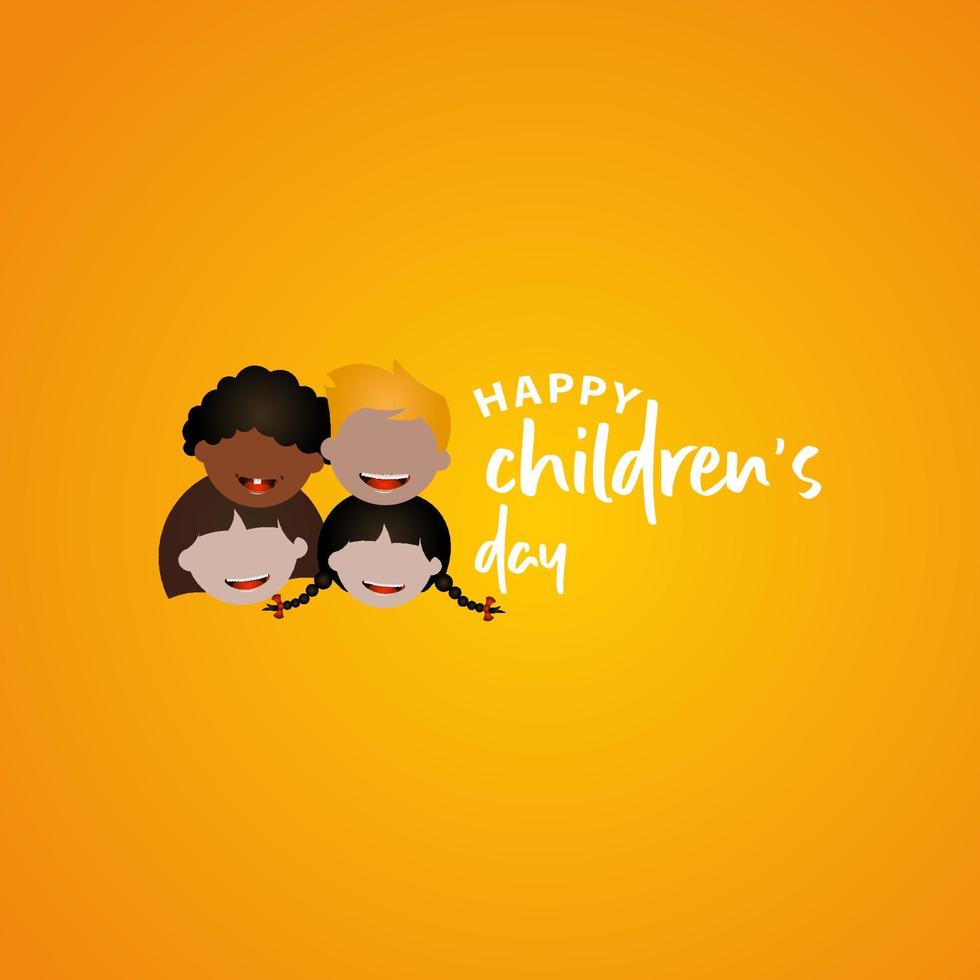 internationella barndagen vektorillustration. Glada Barnens Dag vektor