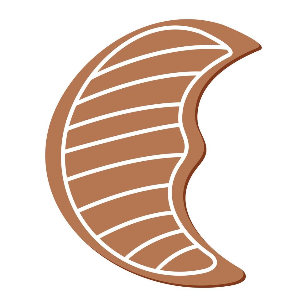 Cookie-Mond-Lebkuchen-Vektor für Web, Präsentation, Logo, Symbol usw vektor