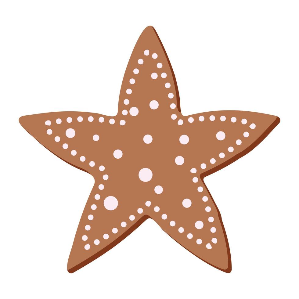 Cookie-Stern-Lebkuchen-Vektor für Web, Präsentation, Logo, Symbol usw vektor