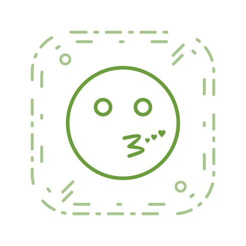 Kyss Emoji Vector Icon