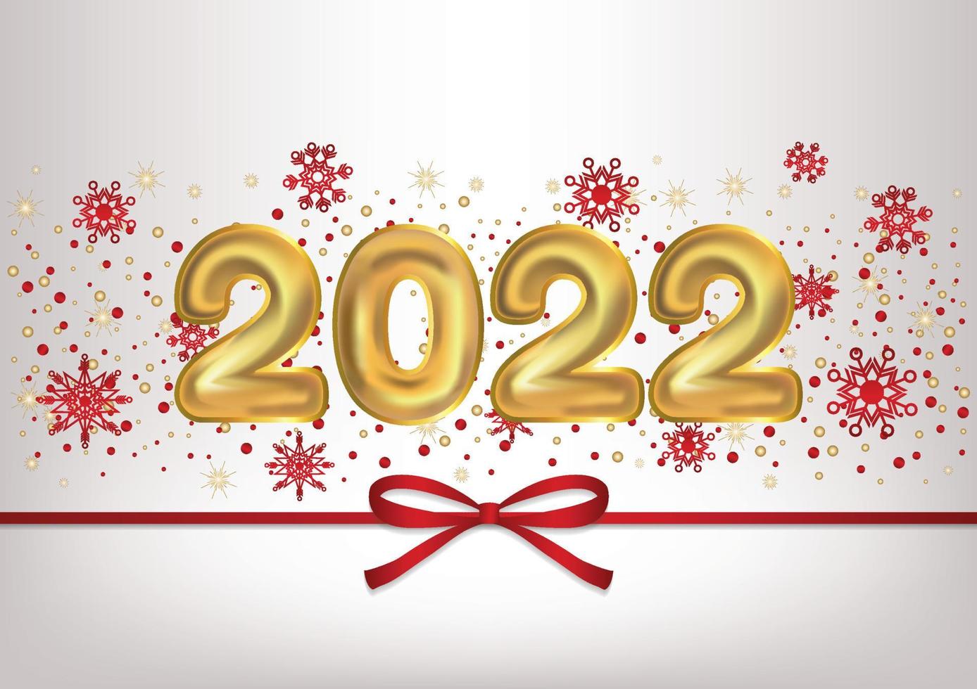 Neujahrsballons Text 2022 Kunstbanner vektor