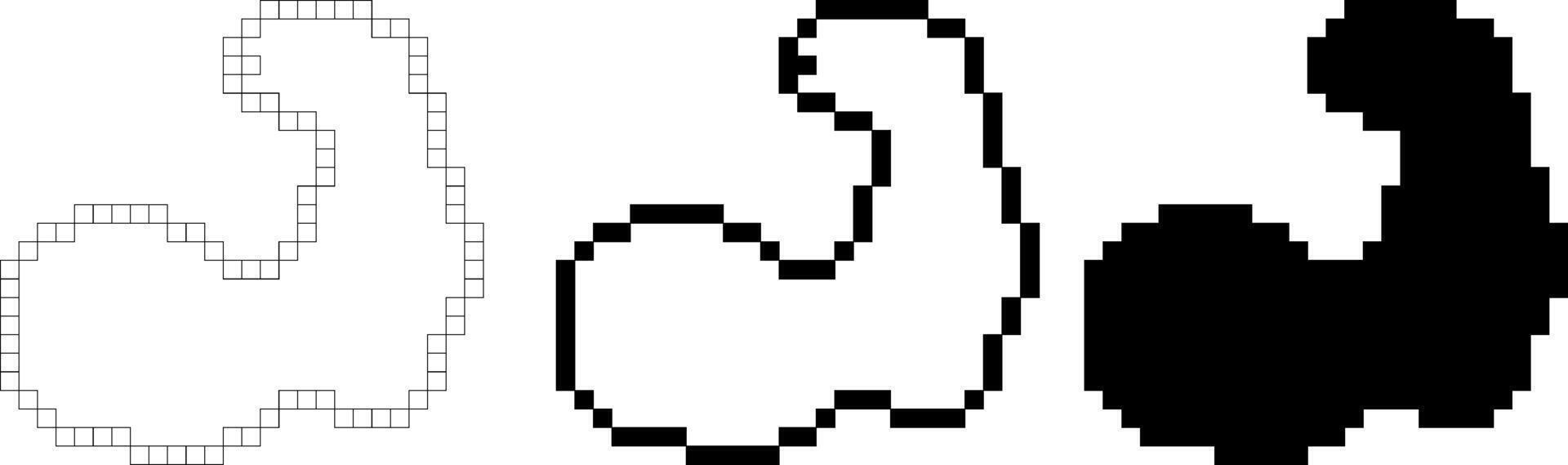 Pixel Kunst Bizeps Symbol einstellen vektor
