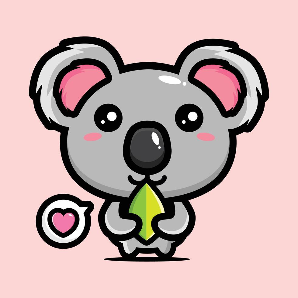 maskot design av söt koala karaktär vektor