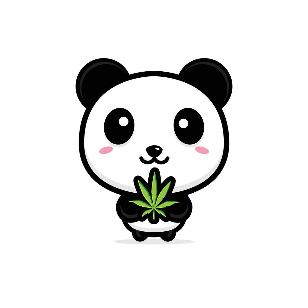 söt panda maskot vektor design
