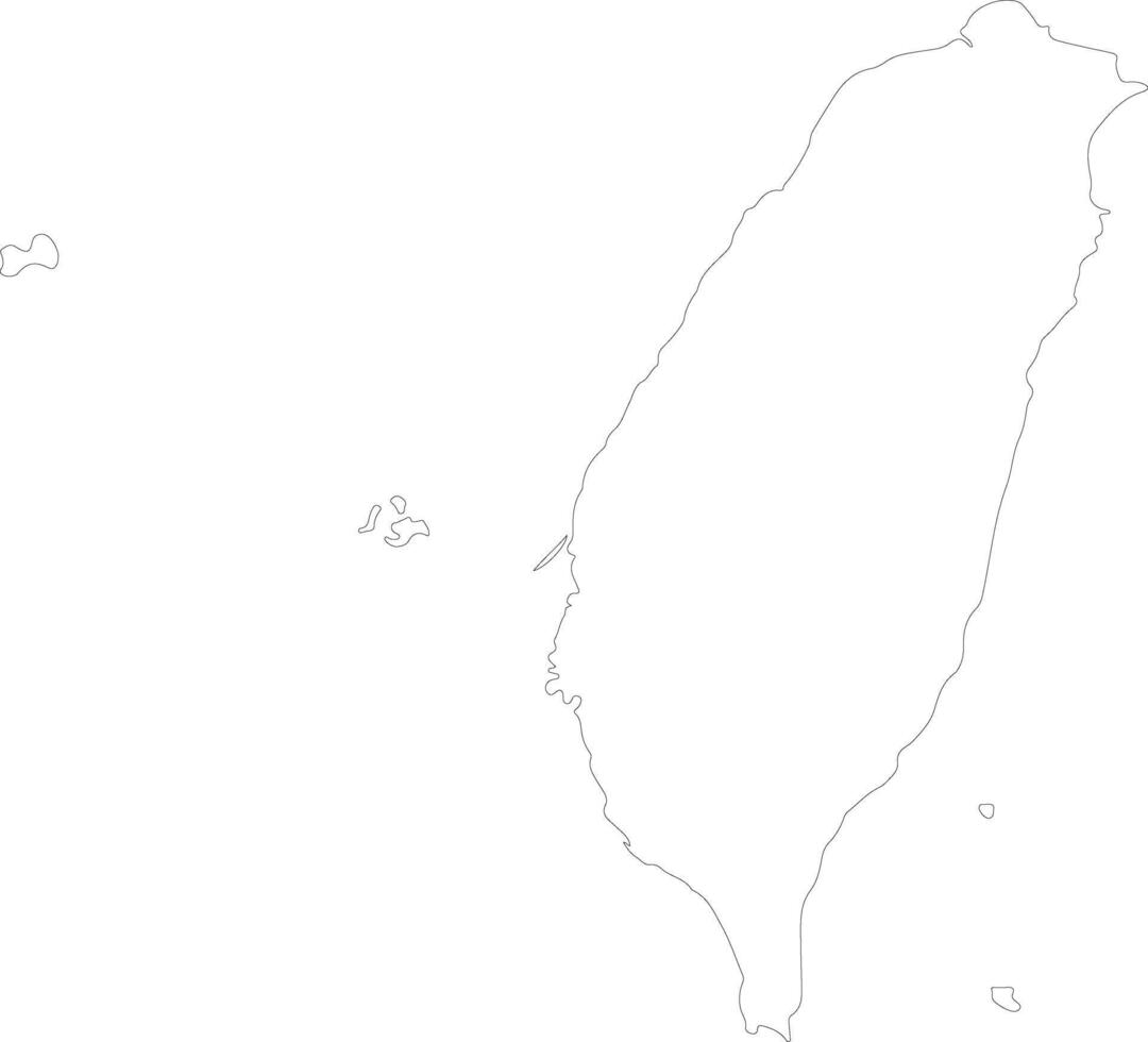 Taiwan Gliederung Karte vektor
