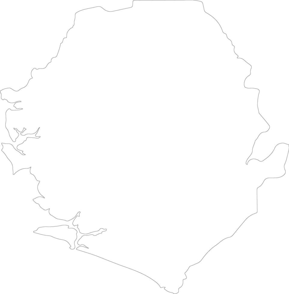 Sierra leone Gliederung Karte vektor