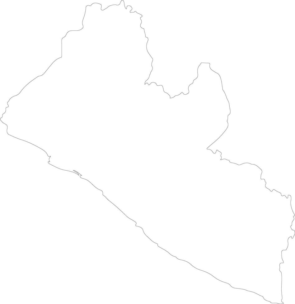 Liberia Gliederung Karte vektor