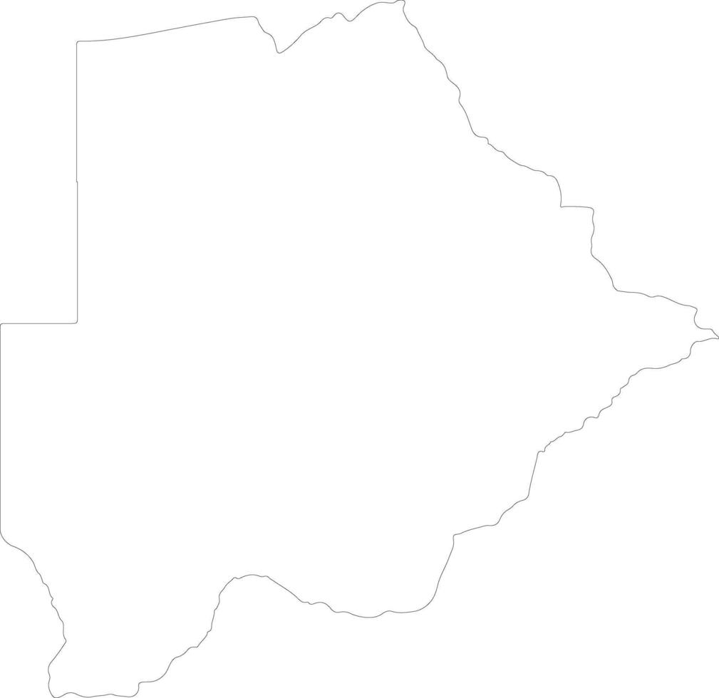 Botswana Gliederung Karte vektor