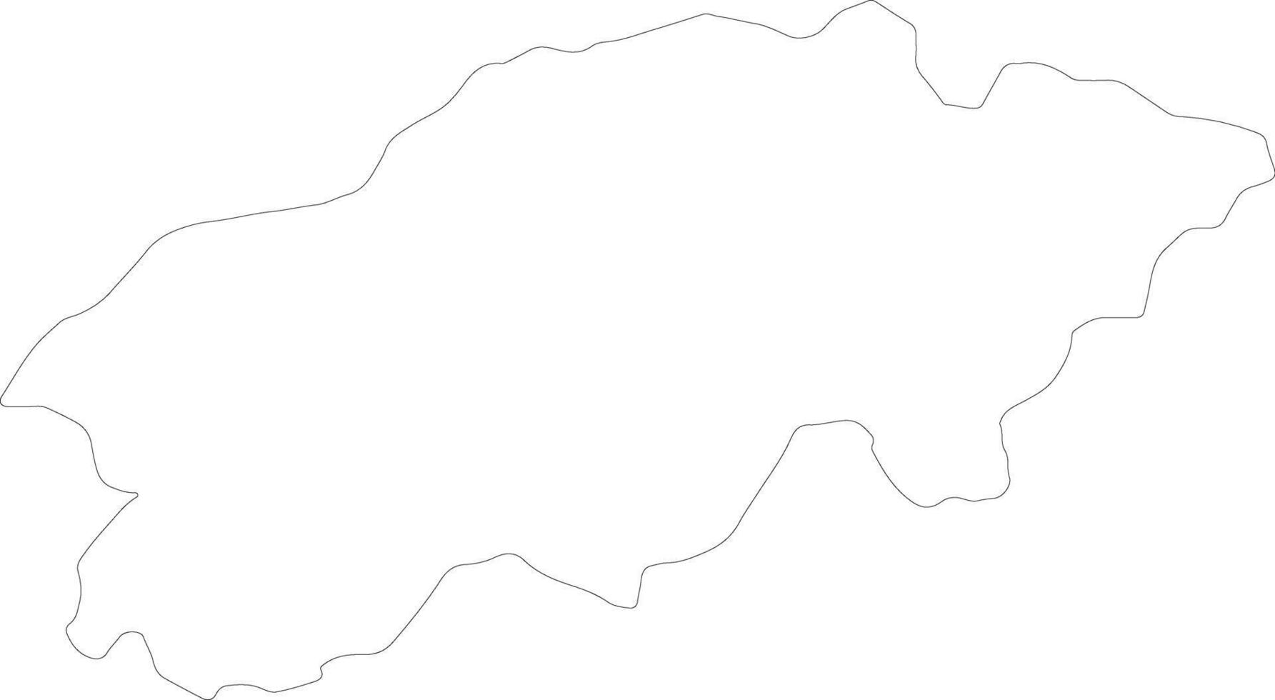 gasa Bhutan Gliederung Karte vektor