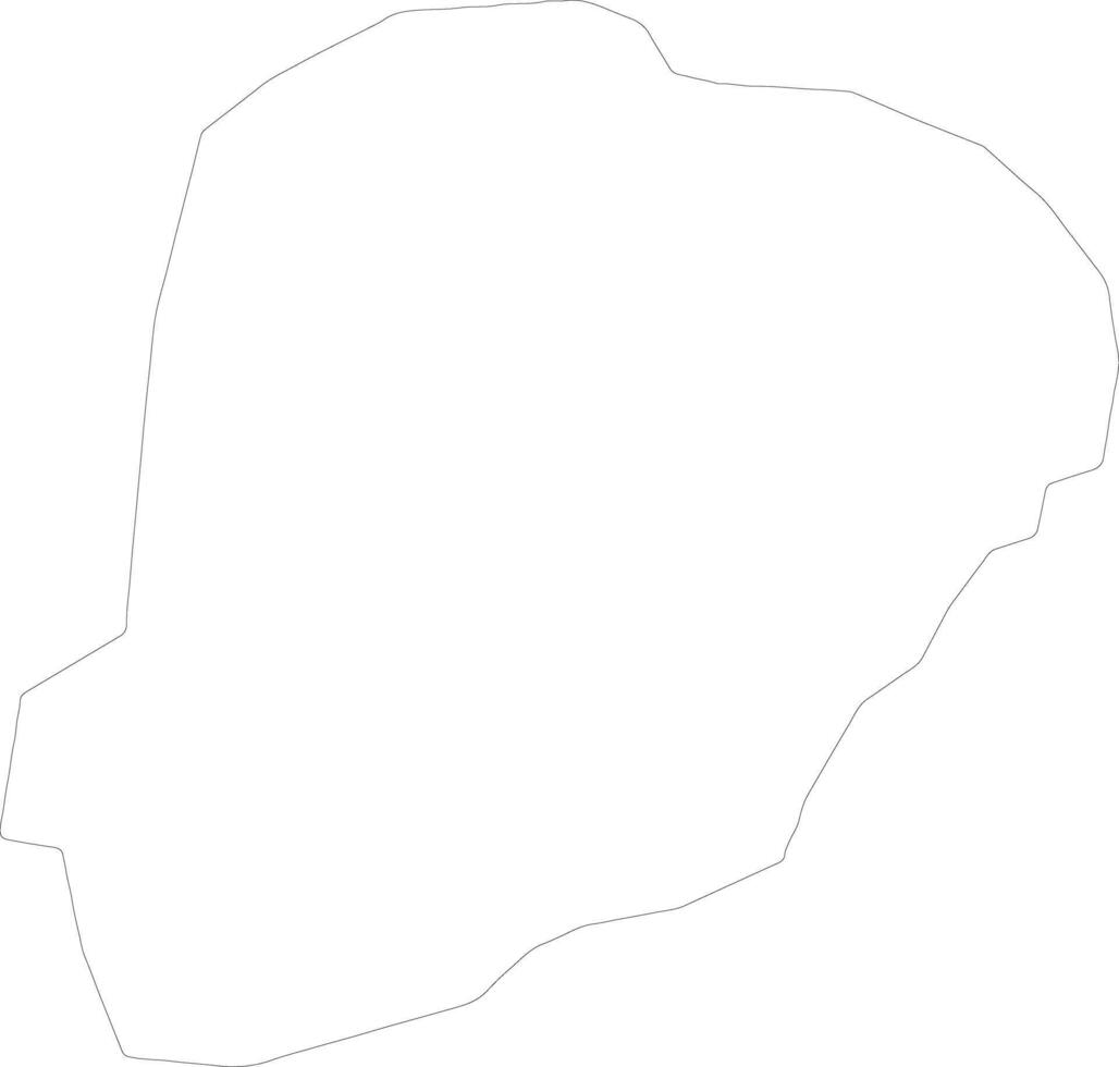 Kerouane Guinea Gliederung Karte vektor