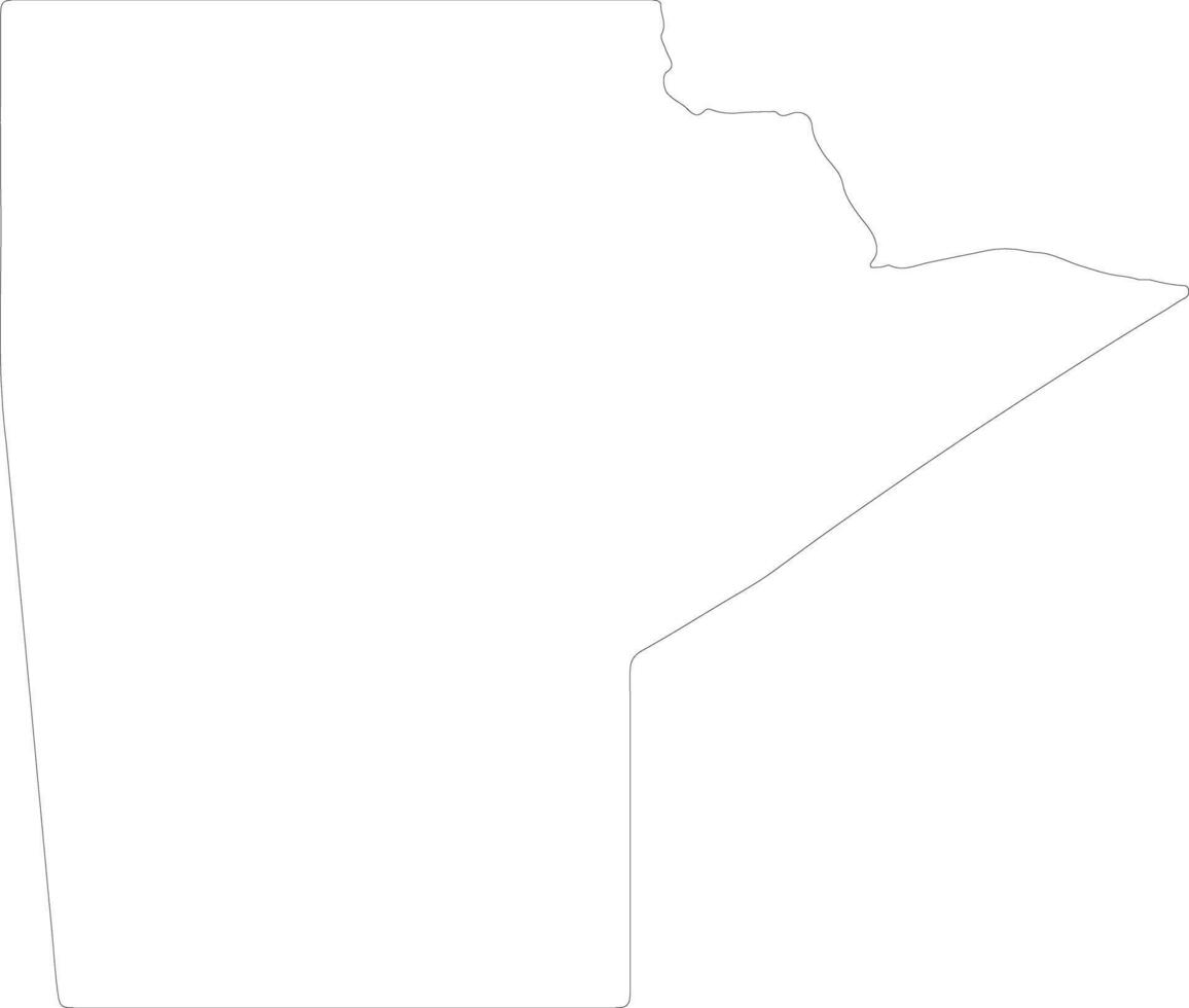 Manitoba Kanada Gliederung Karte vektor