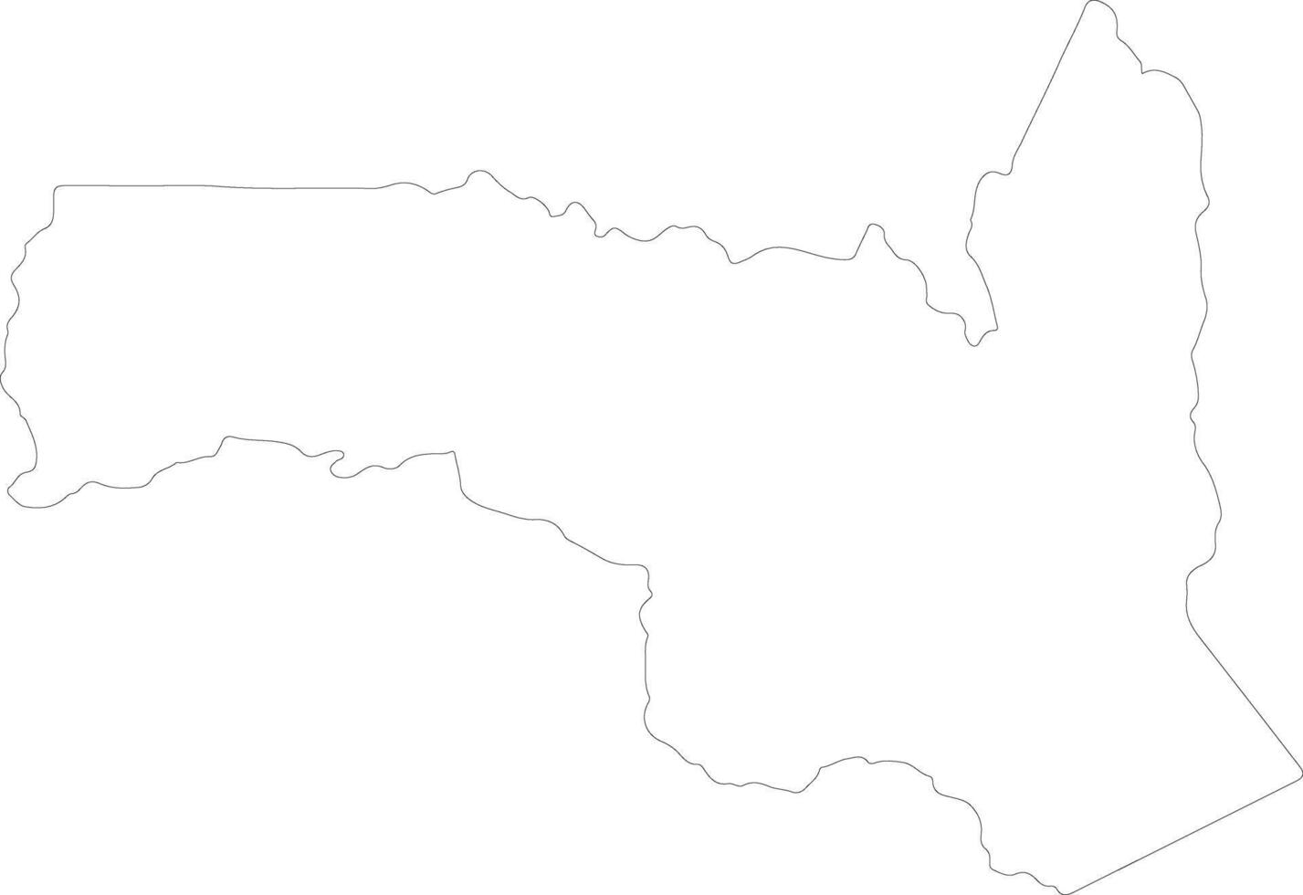 sangha republik av de kongo översikt Karta vektor