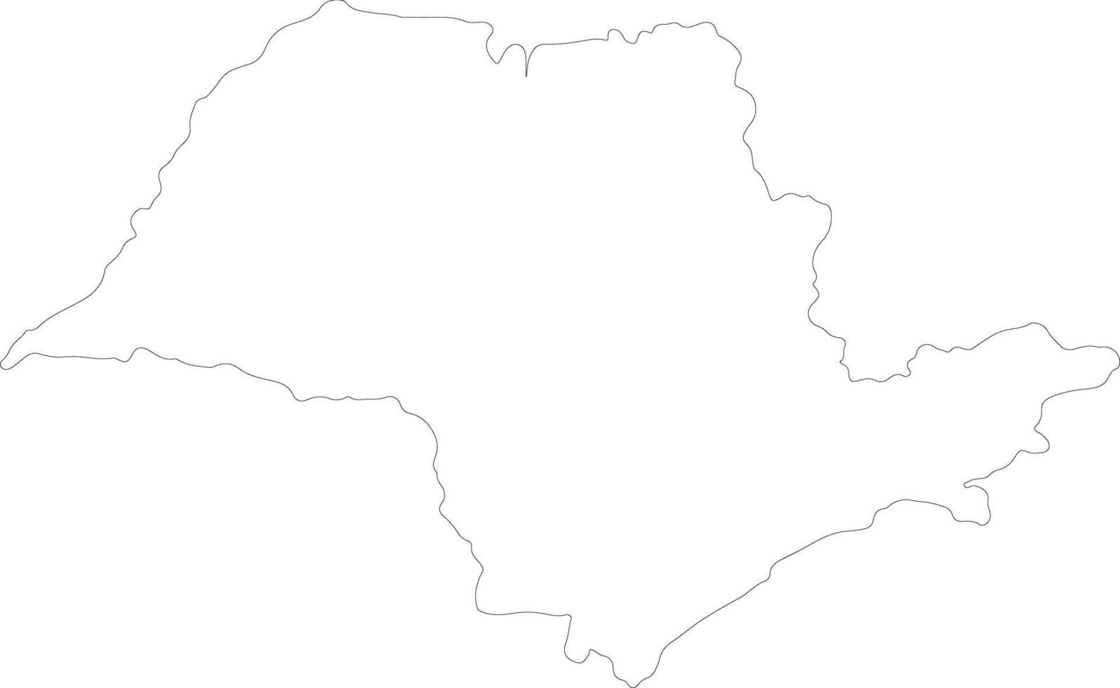 sao Paulo Brasilien Gliederung Karte vektor