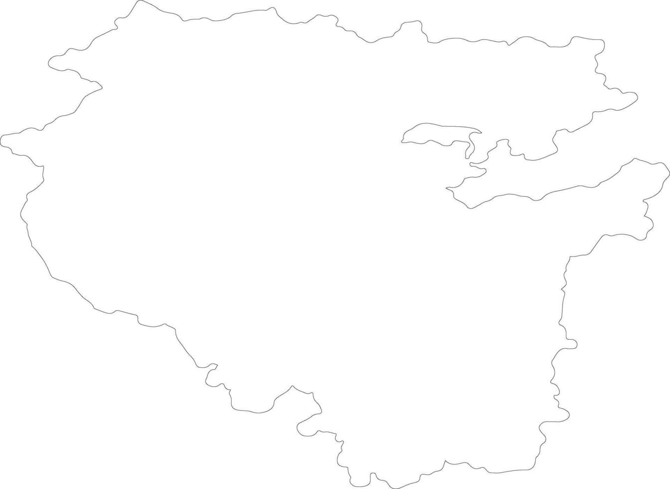Baschkortostan Russland Gliederung Karte vektor