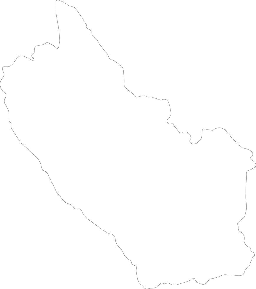Kanchanaburi Thailand Gliederung Karte vektor