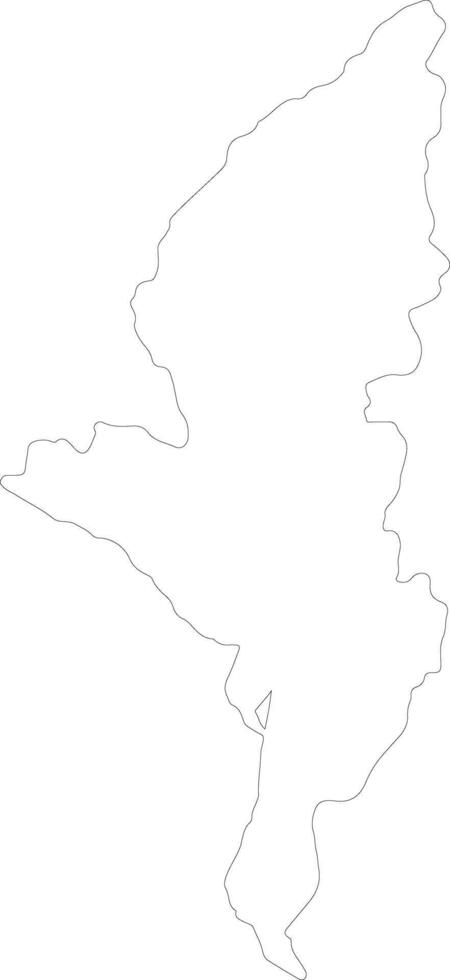 Manikaland Zimbabwe Gliederung Karte vektor