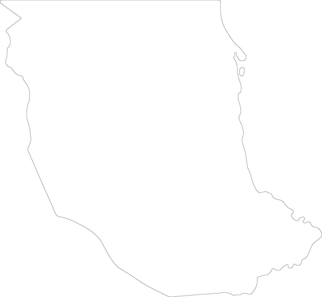 rot Meer Sudan Gliederung Karte vektor