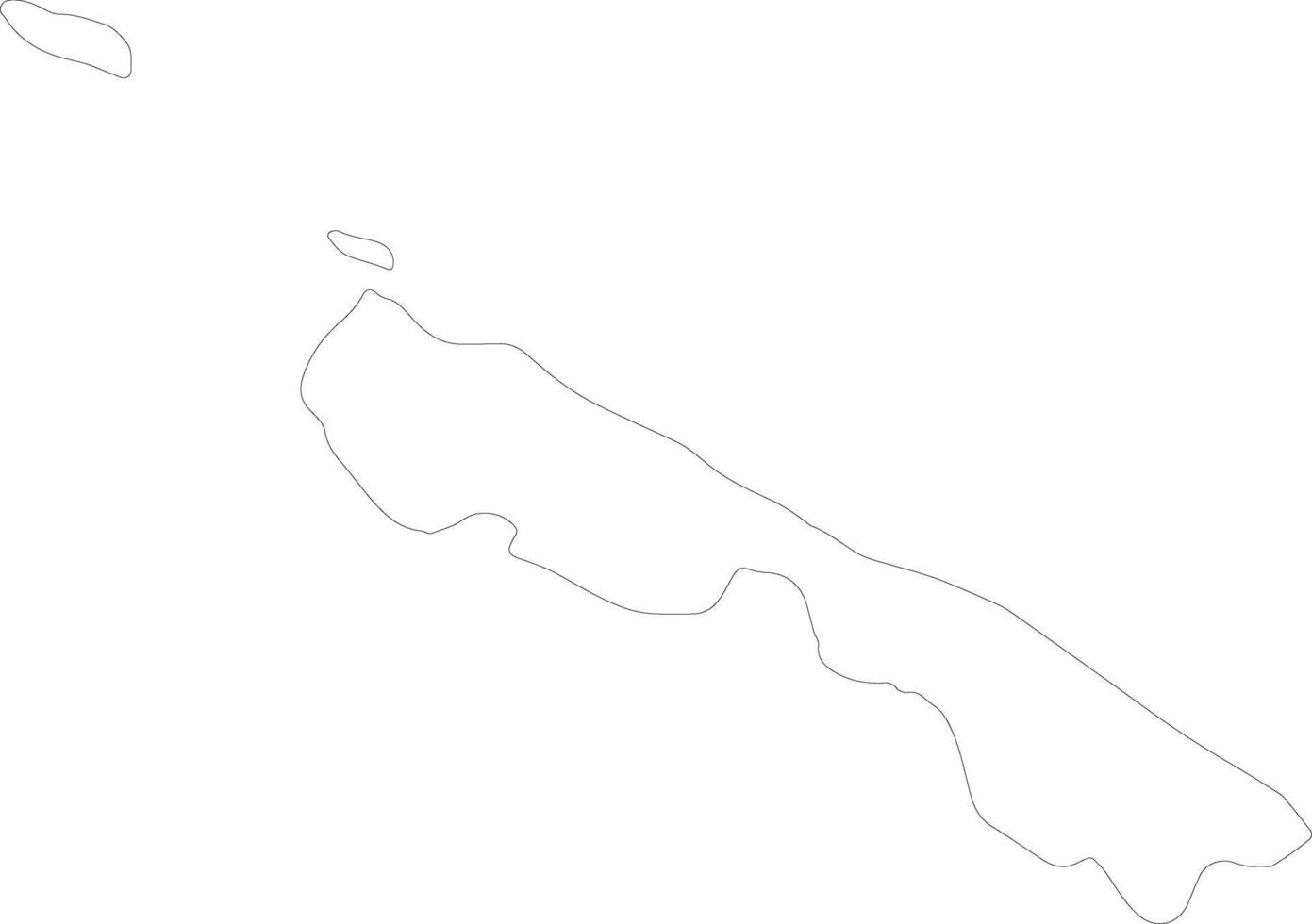 Rennell und Bella Solomon Inseln Gliederung Karte vektor